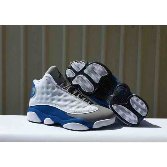 Air Jordan 13 Retro Men Shoes Grey White Blue